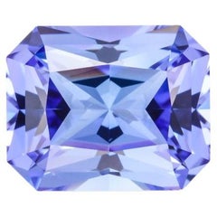 Tanzanite Ring Gem 6.99 Carat Radiant Cut Loose Gemstone Loupe Clean