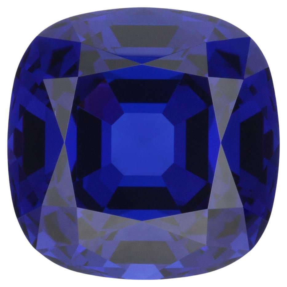 Bague en tanzanite de 56 carats, pierre précieuse taille coussin en vente