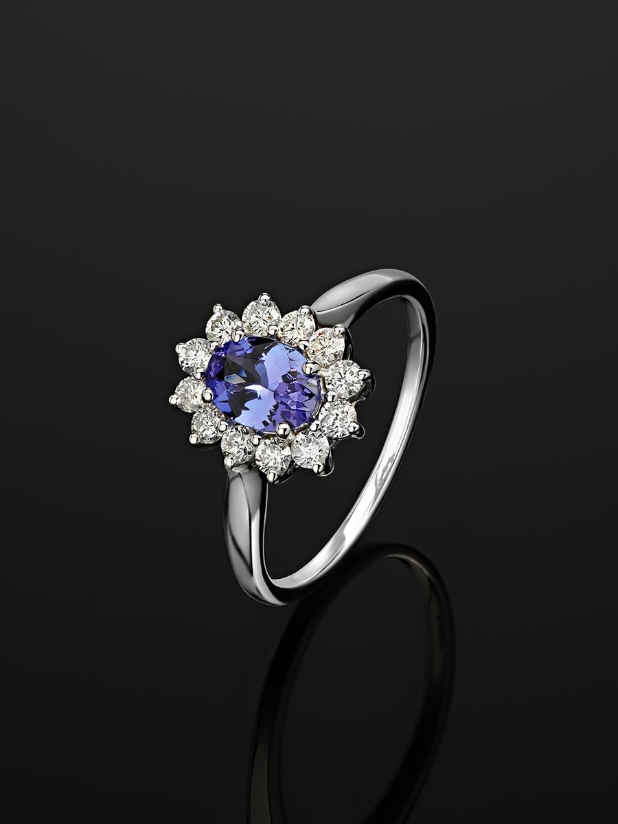 14K white gold ring with natural Tanzanite and Diamonds
tanzanite origin -Tanzania
stone measurements - 0.12 х 0.2 х 0.28 in / 3 х 5 х 7 mm
stone weight - 0.73 carats
ring weight - 2.84 grams
ring size - 7.25 US

Cupid collection


We ship our