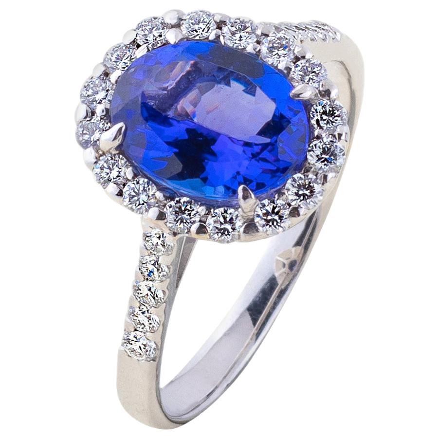 Tanzanite Ring with Diamonds