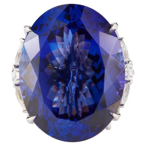 Tanzanite Ring with Diamonds For Sale