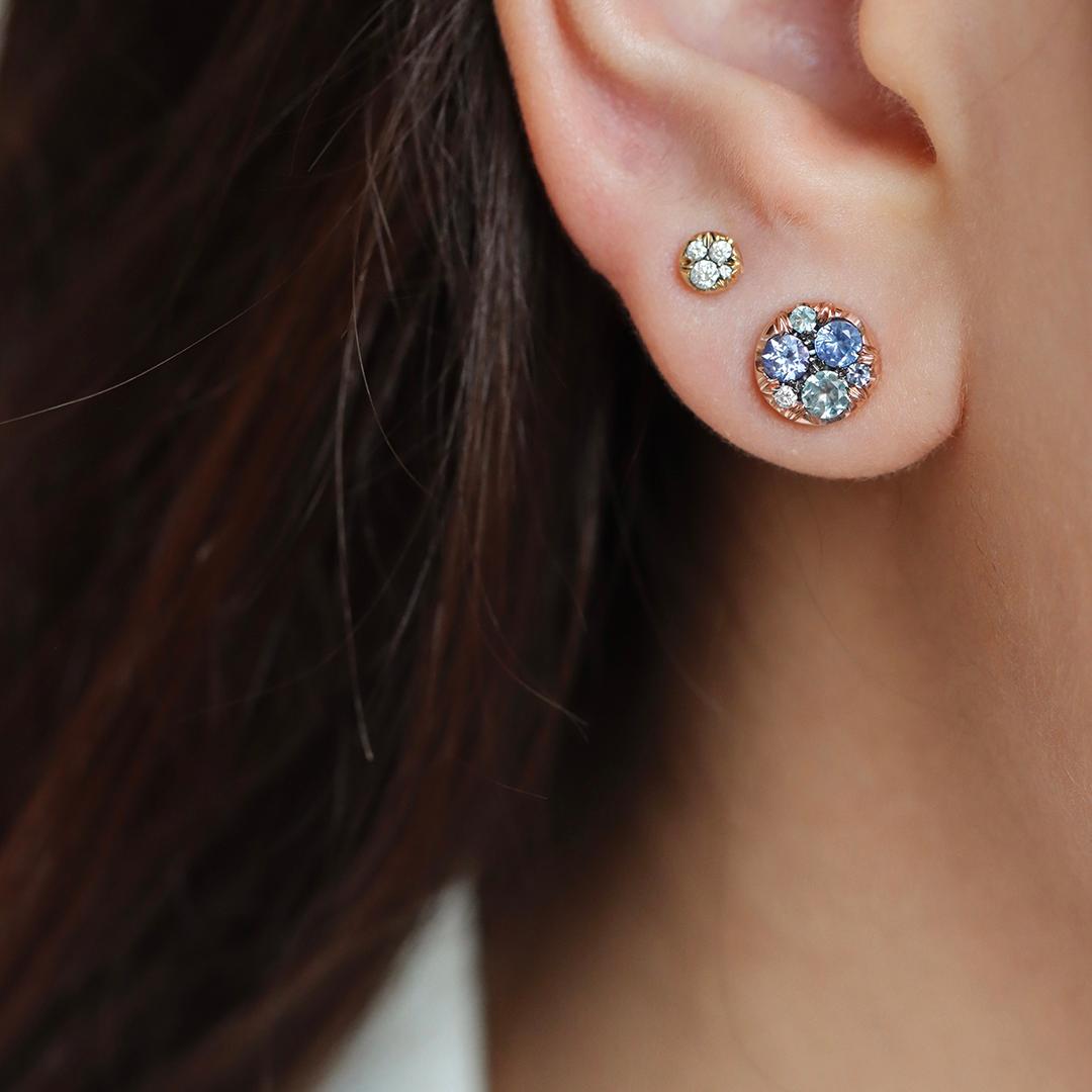 Femenino o masculino Pendientes de zafiro tanzanita aguamarina turmalina paraiba diamante en venta