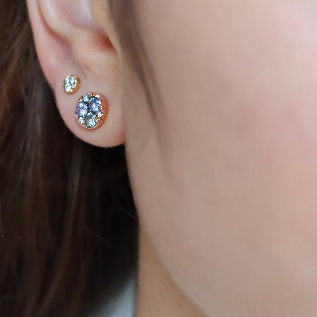 Pendientes de zafiro tanzanita aguamarina turmalina paraiba diamante en venta 1
