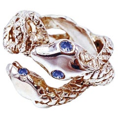 Snake Ring Lilac Tanzanite Bronze Onesize J Dauphin