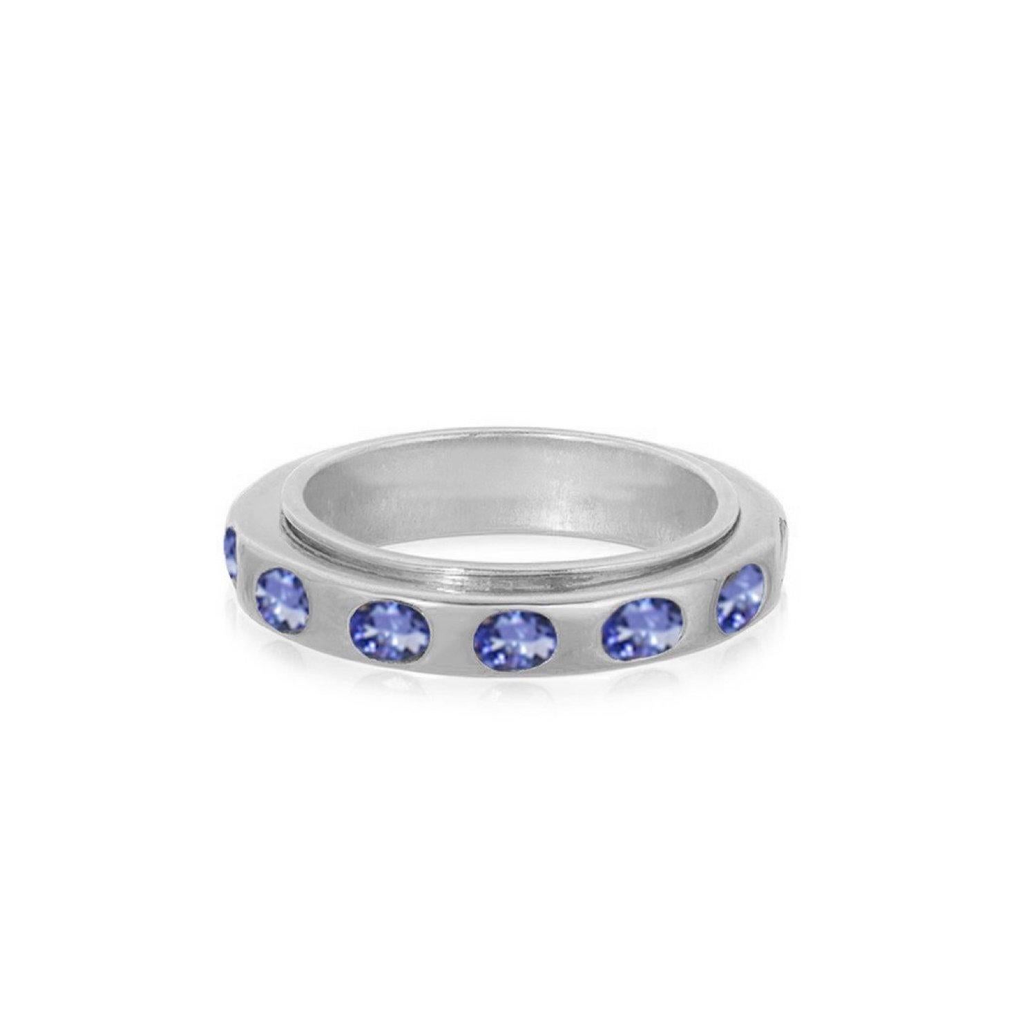 Oval Cut Tanzanite Spin Band For Sale