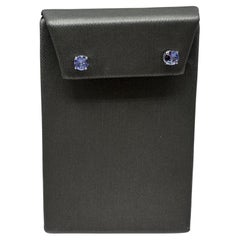 Orecchini con perno in tanzanite in oro bianco 10kt - 4,9-5 mm, 0,8 g, chiusura a pressione, nuovi