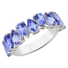 Bague en forme de goutte d'eau en tanzanite