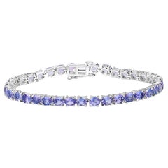 Bracciale tennis con tanzanite 12.2 carati in argento sterling