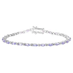 Tanzanite Tennis Bracelet 3.75 Carats Sterling Silver