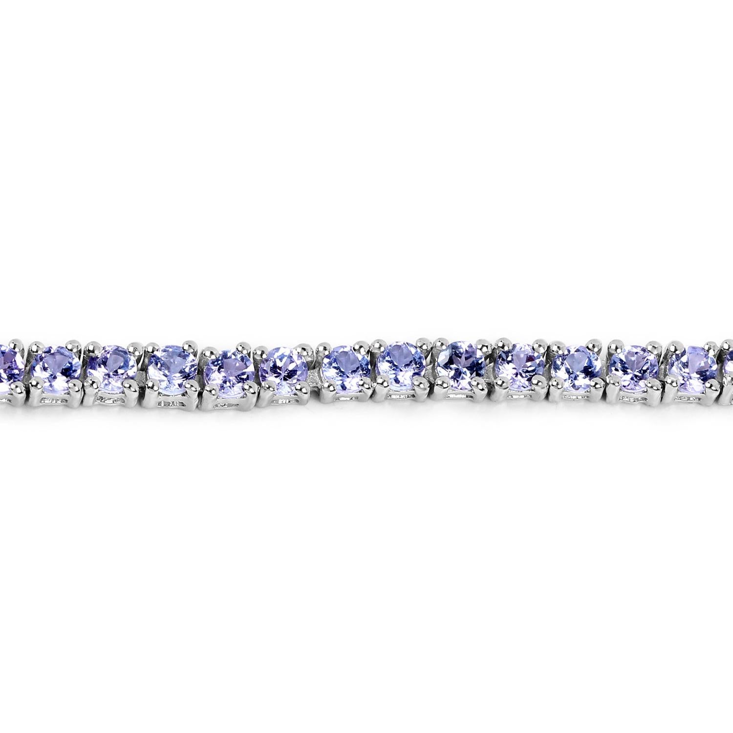 Contemporain Bracelet tennis en argent sterling 4.32 carats en vente