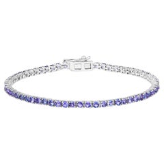 Bracelet tennis en argent sterling 4.32 carats