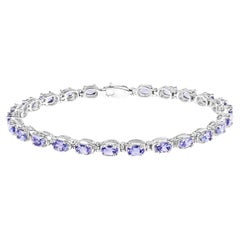 Pulsera de tanzanita 6 quilates Plata de Ley