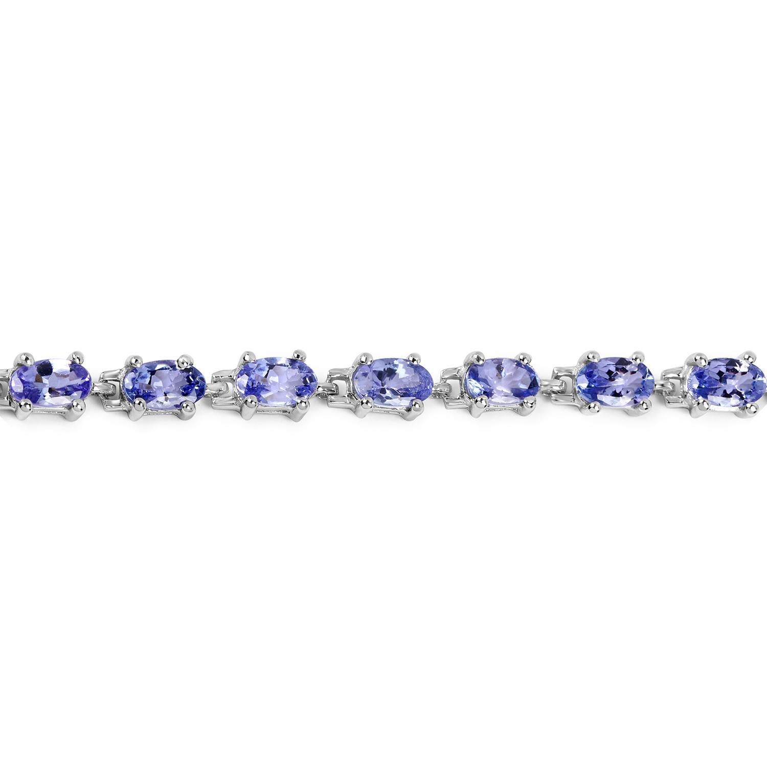 Contemporain Bracelet tennis en argent sterling 6.2 carats en vente