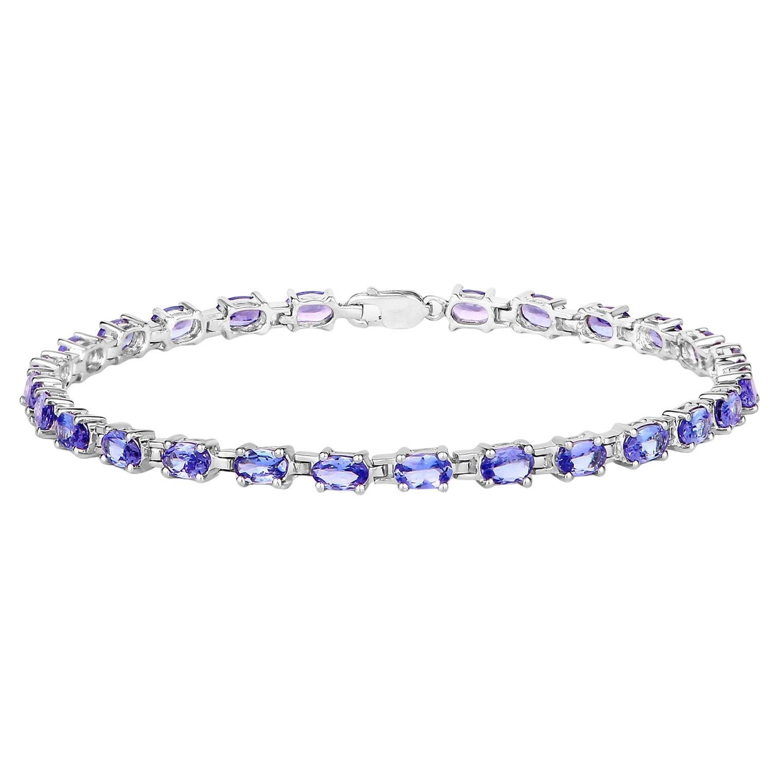 Bracelet tennis en argent sterling 6.2 carats