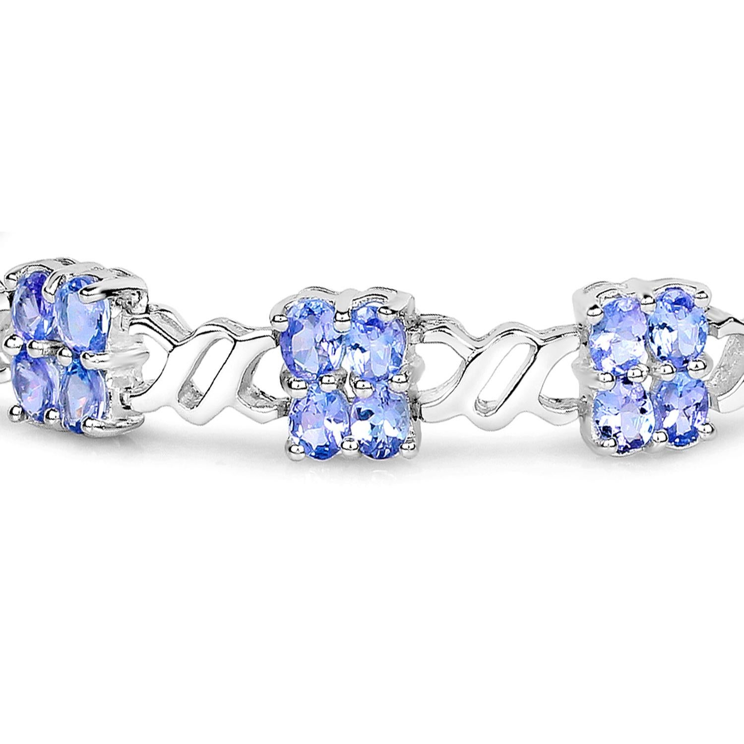 Contemporain Bracelet tennis en argent sterling 8.15 carats en vente