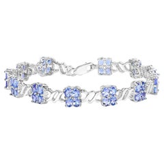 Bracelet tennis en argent sterling 8.15 carats