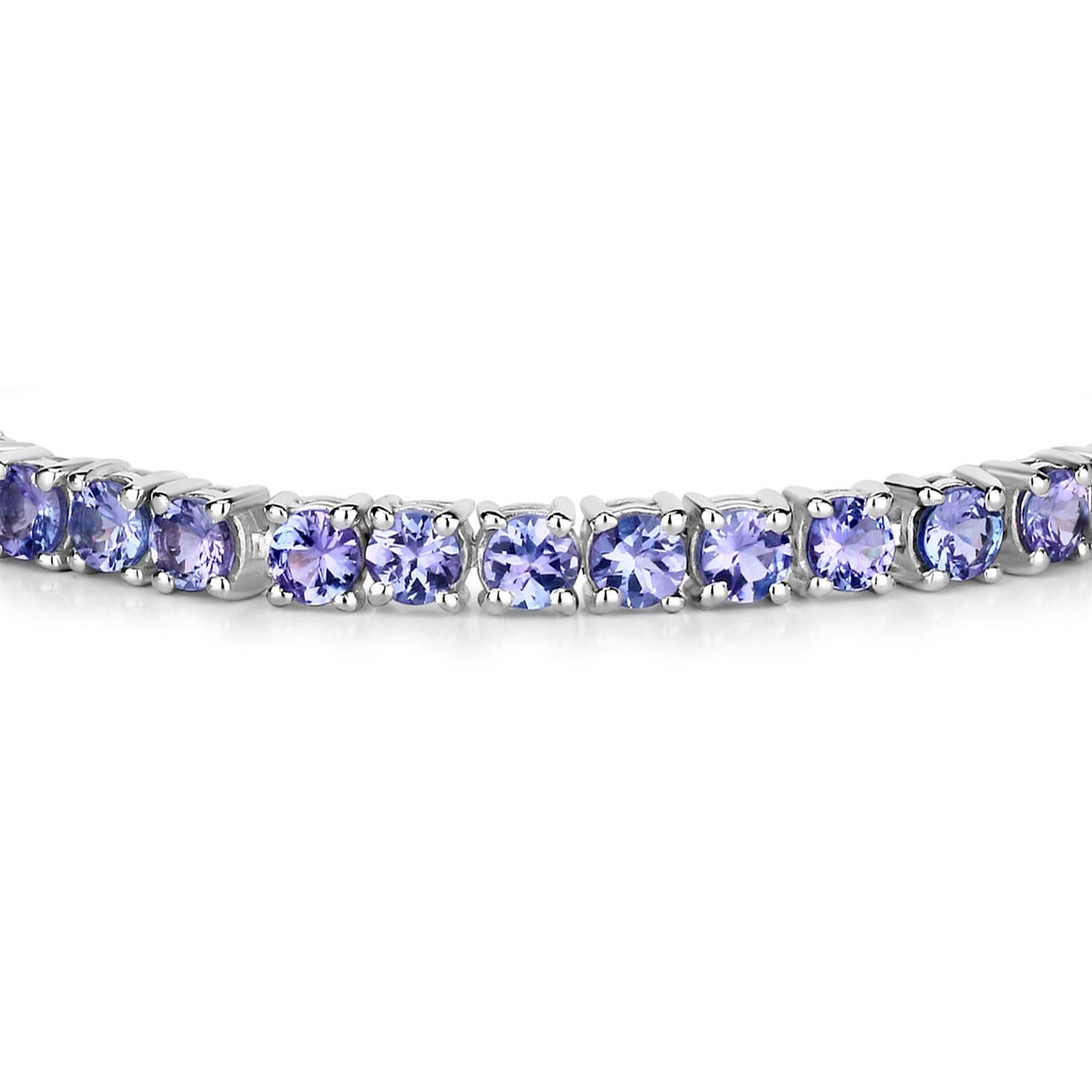 Contemporain Bracelet tennis en argent sterling 9.4 carats en vente