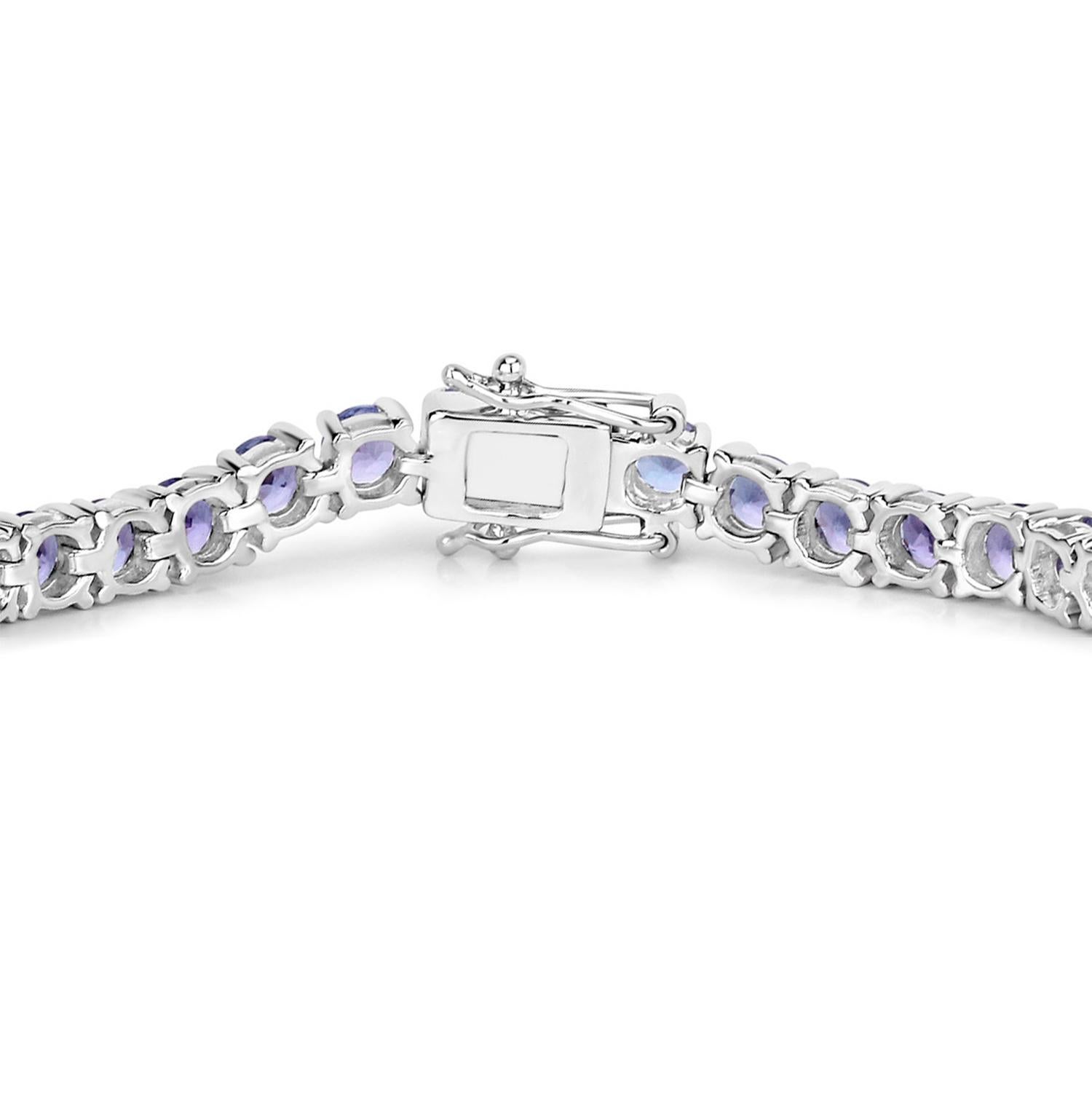Taille mixte Bracelet tennis en argent sterling 9.4 carats en vente