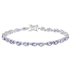Pulsera de tanzanita 9,7 quilates Plata de Ley