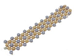 Tanzanite Topaz Rose Gold Little Flowers Link Bracelet