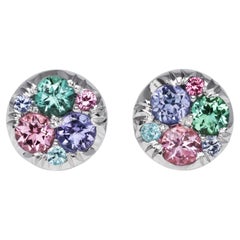 Orecchini con tanzanite tormalina Paraiba tormalina No Heat zaffiro Spinello