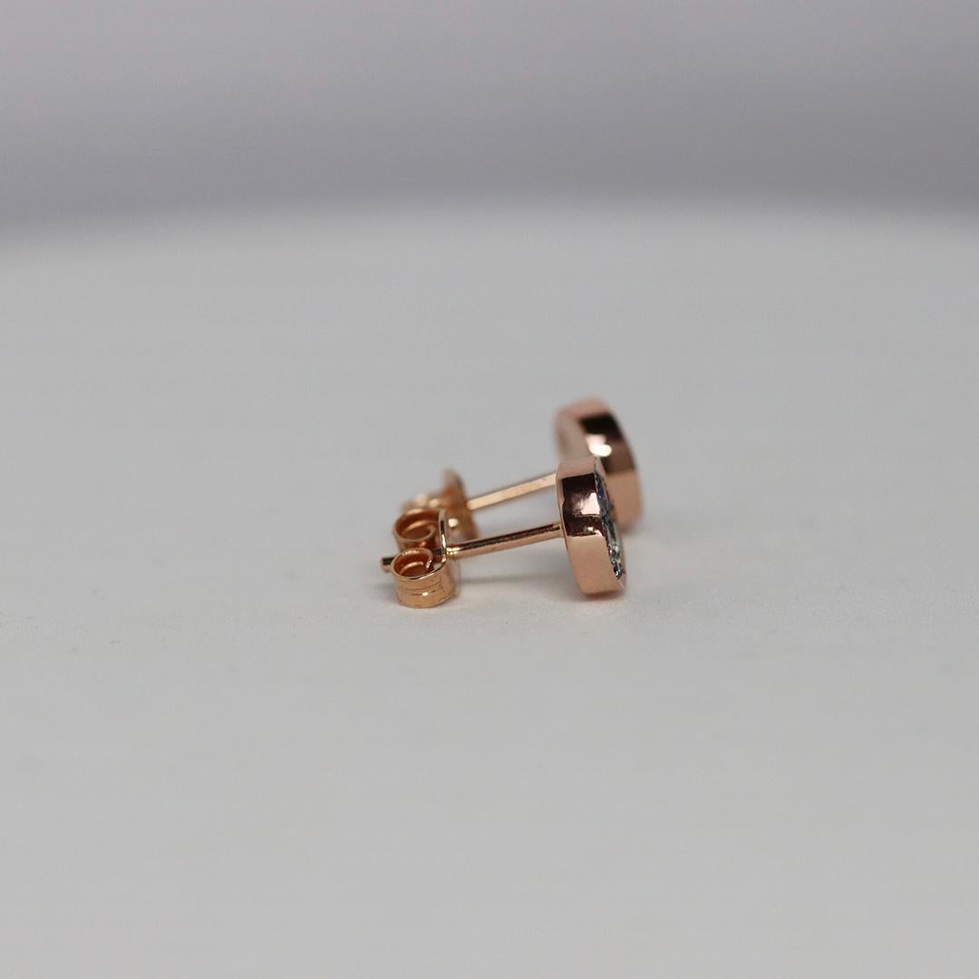 Brilliant Cut Tanzanite +Tourmaline + Sapphire + Alexandrite + Spinel + diamond Stud Earrings For Sale