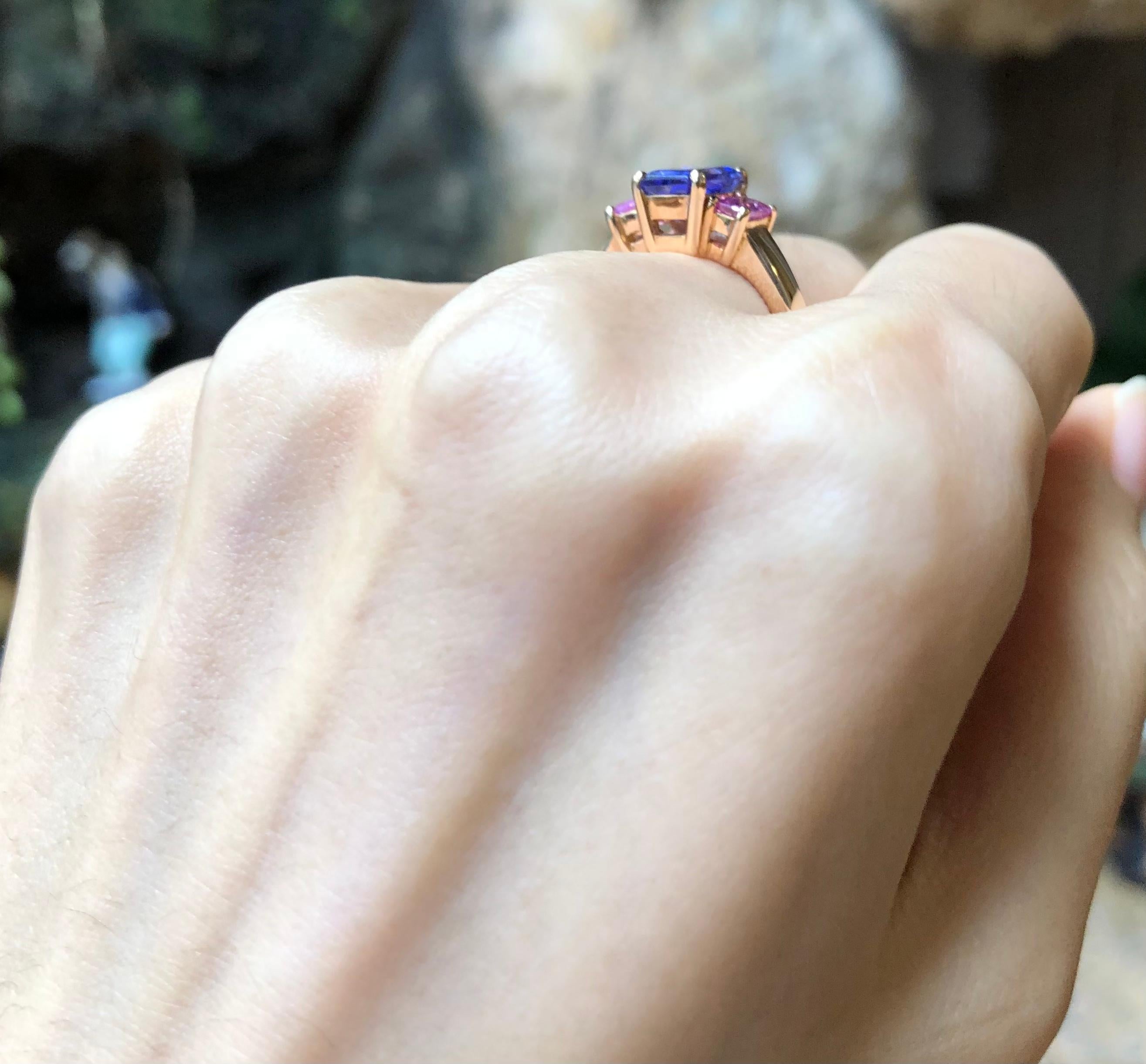 tanzanite and sapphire ring