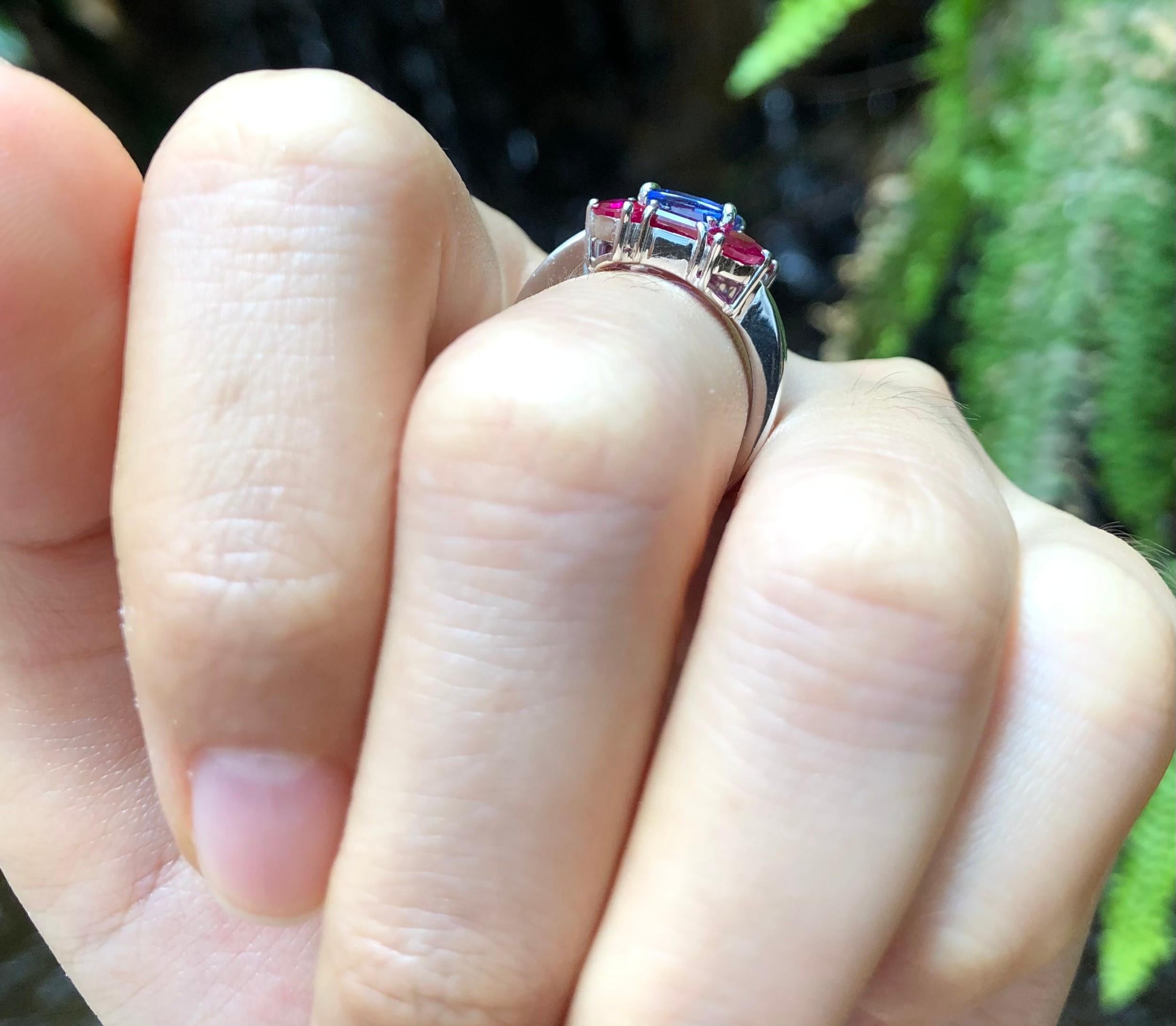 ruby and tanzanite ring