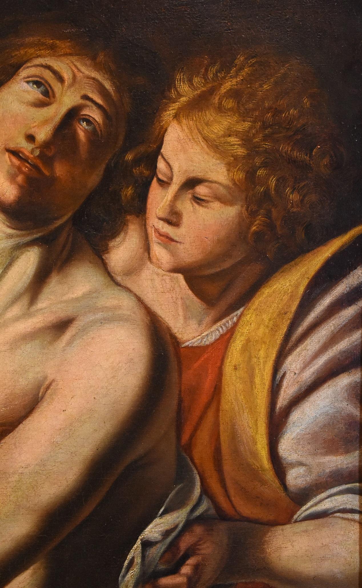 Saint Sebastian Angels Tanzio Da Varallo Paint Oil on canvas 17th Century Italy For Sale 2