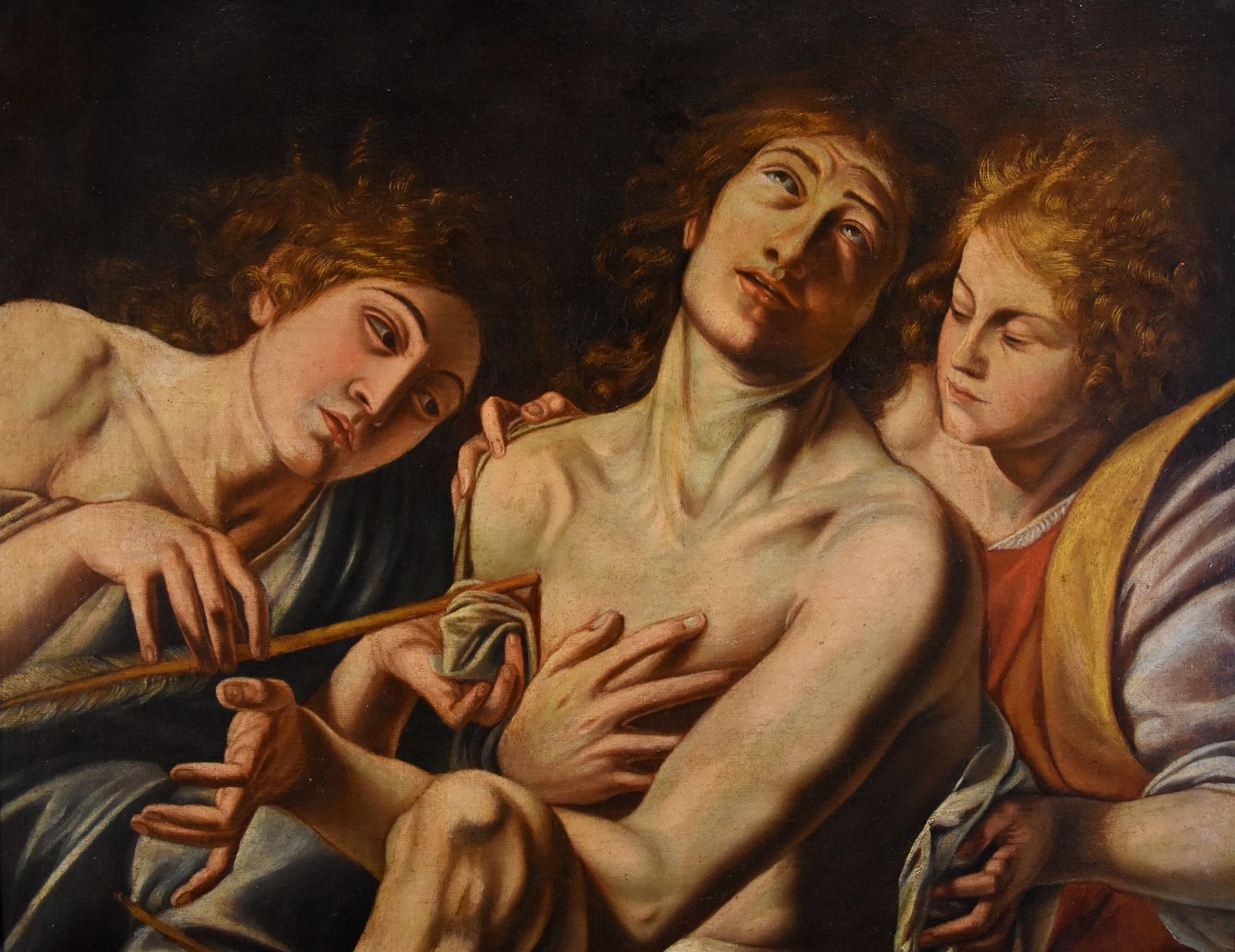 Saint Sebastian Angels Tanzio Da Varallo Paint Oil on canvas 17th Century Italy For Sale 5