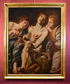 Saint Sébastien Angels Tanzio Da Varallo Peinture Huile sur toile 17ème siècle Italie