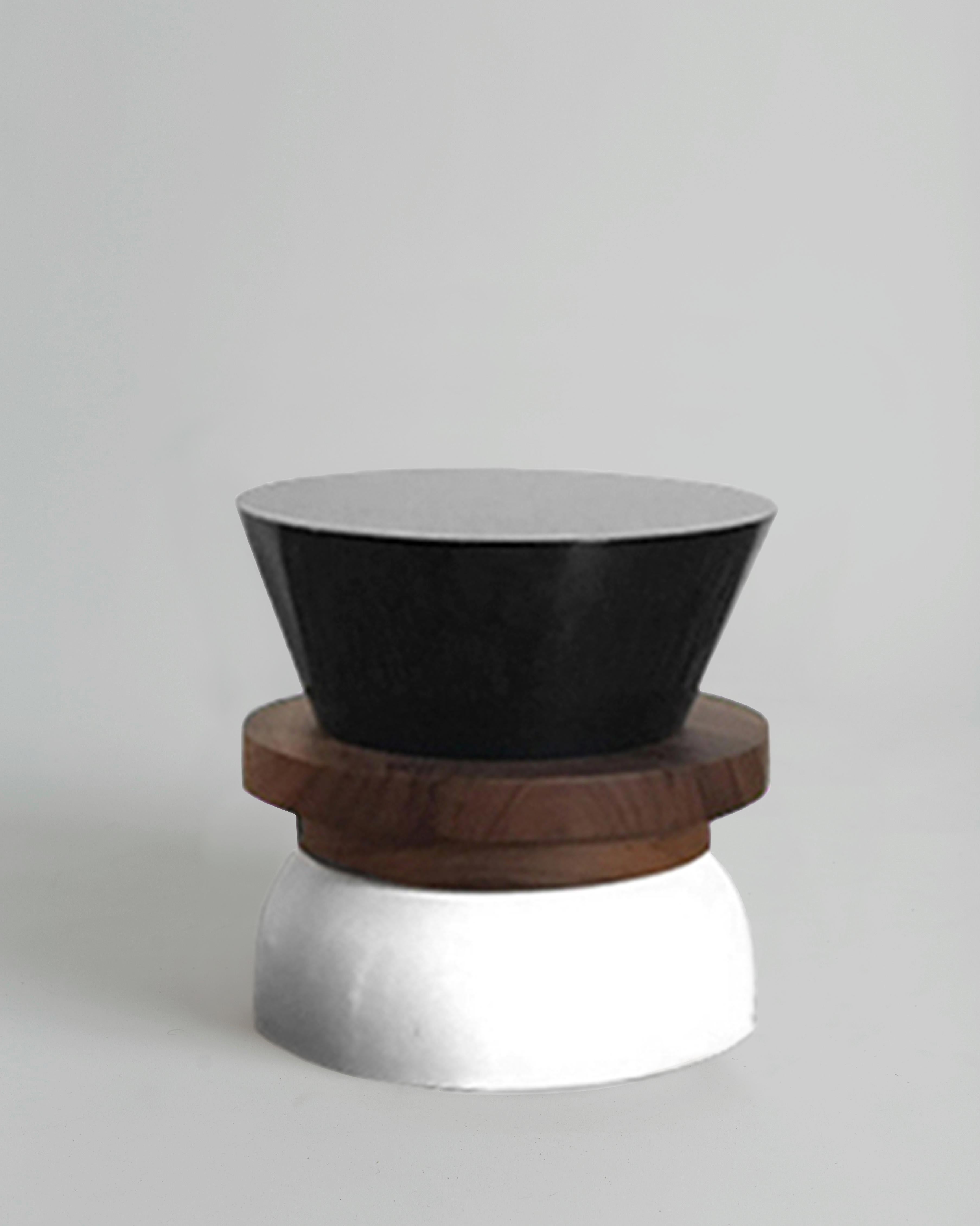 Utility sculpture:
1 TAO, functions as a stool/table 
Create your own TOTEM by stacking 3 or 4 TAOS!
Material: Radiata and Parota wood, high gloss resin finish. (Indoors)

Rebeca Cors (México, 1988) works as an independent artist under the name
