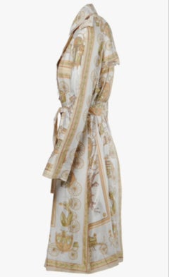 Tao by Comme des Garçons Gold Baroque Pattern Trench Coat - '10s