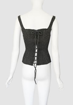 Tao Comme Des Garcons 2005 Wool Corset w Gathered Bust