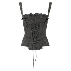 Tao Comme Des Garcons 2005 Wool Corset w Gathered Bust