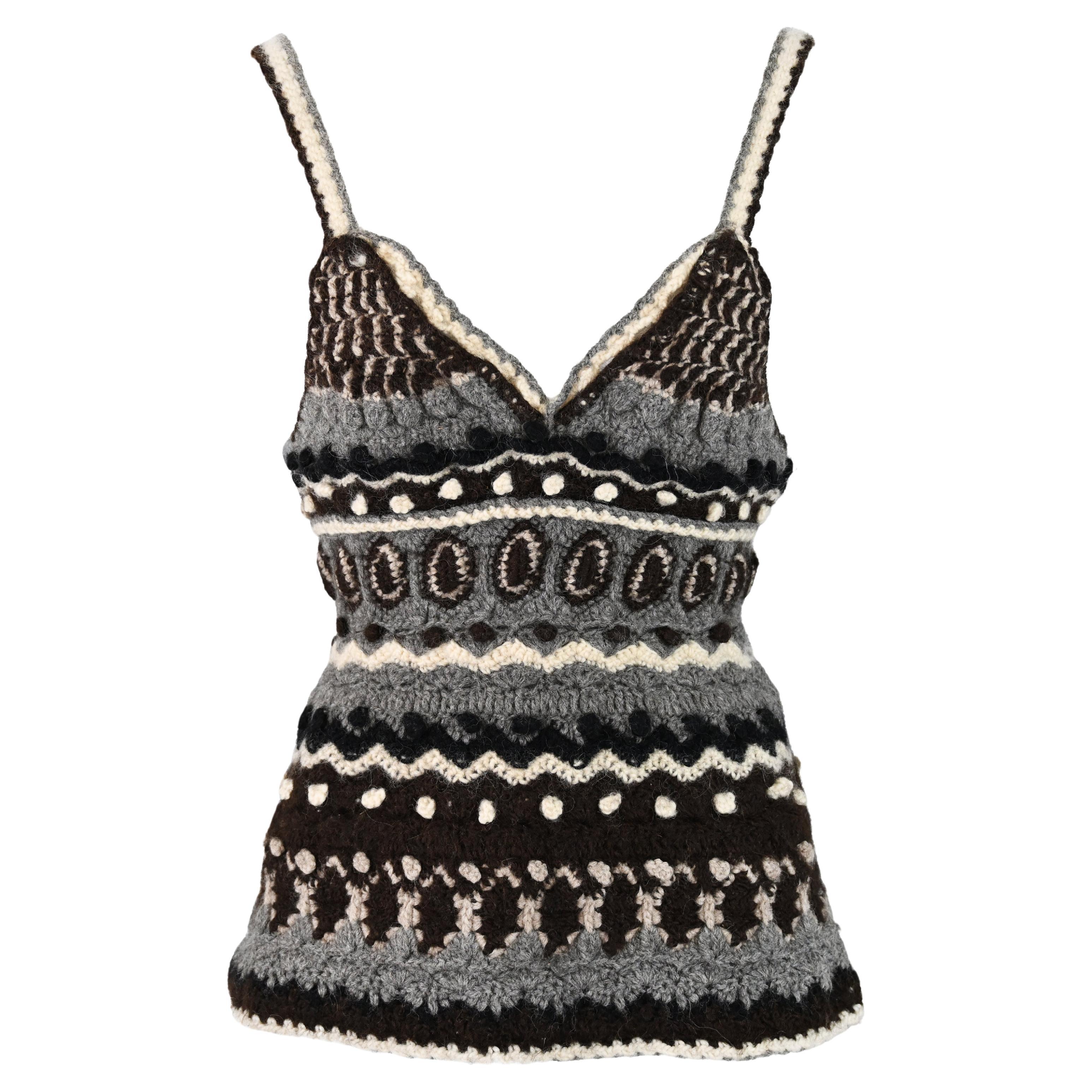 Tao Comme des Garcons 2006 Wool Knit Bustier For Sale