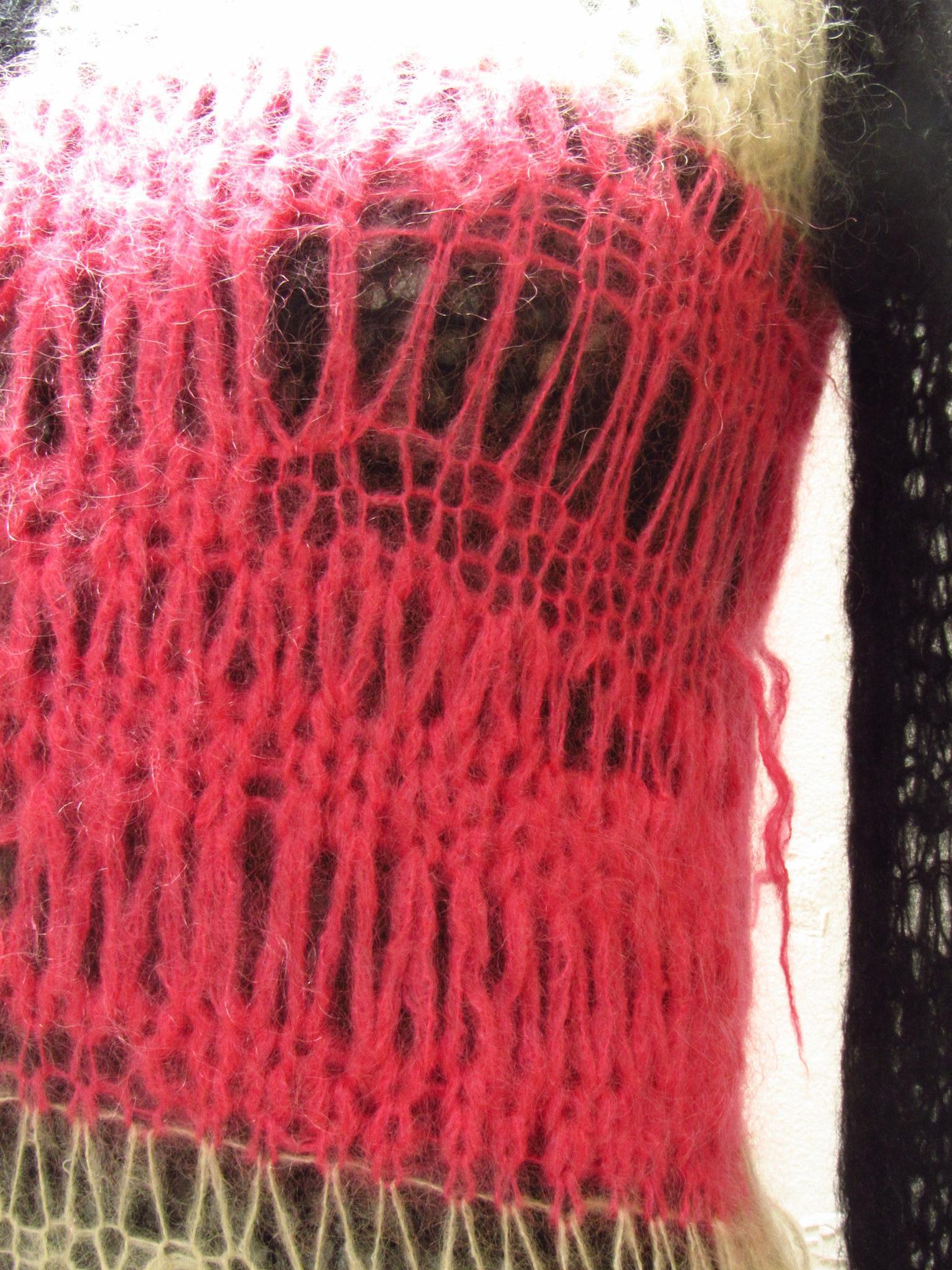 TAO Comme Des Garçons Robe en mohair tricotée à la main en vente 1