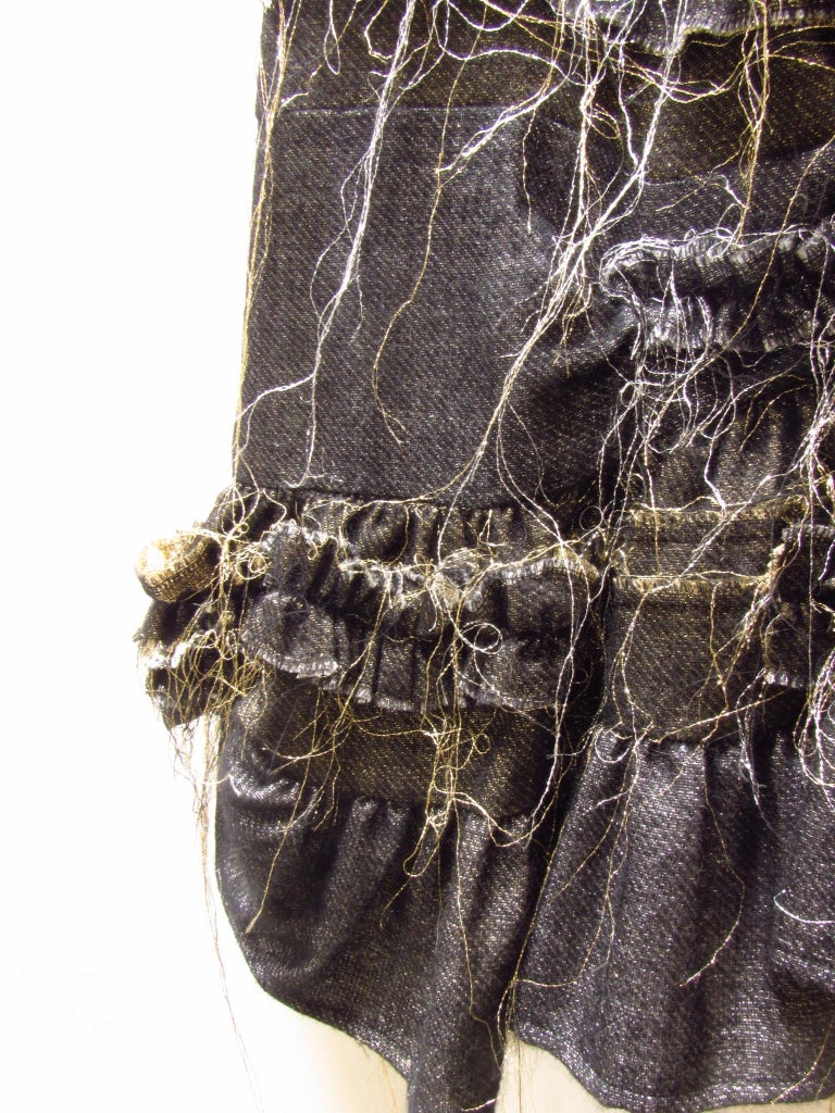 Women's Tao Comme des Garçons Metallic Asymmetric Wrap Skirt For Sale