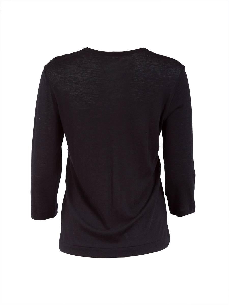 Black TAO Comme Des Garçons Ribboned Flower Applique T-Shirt