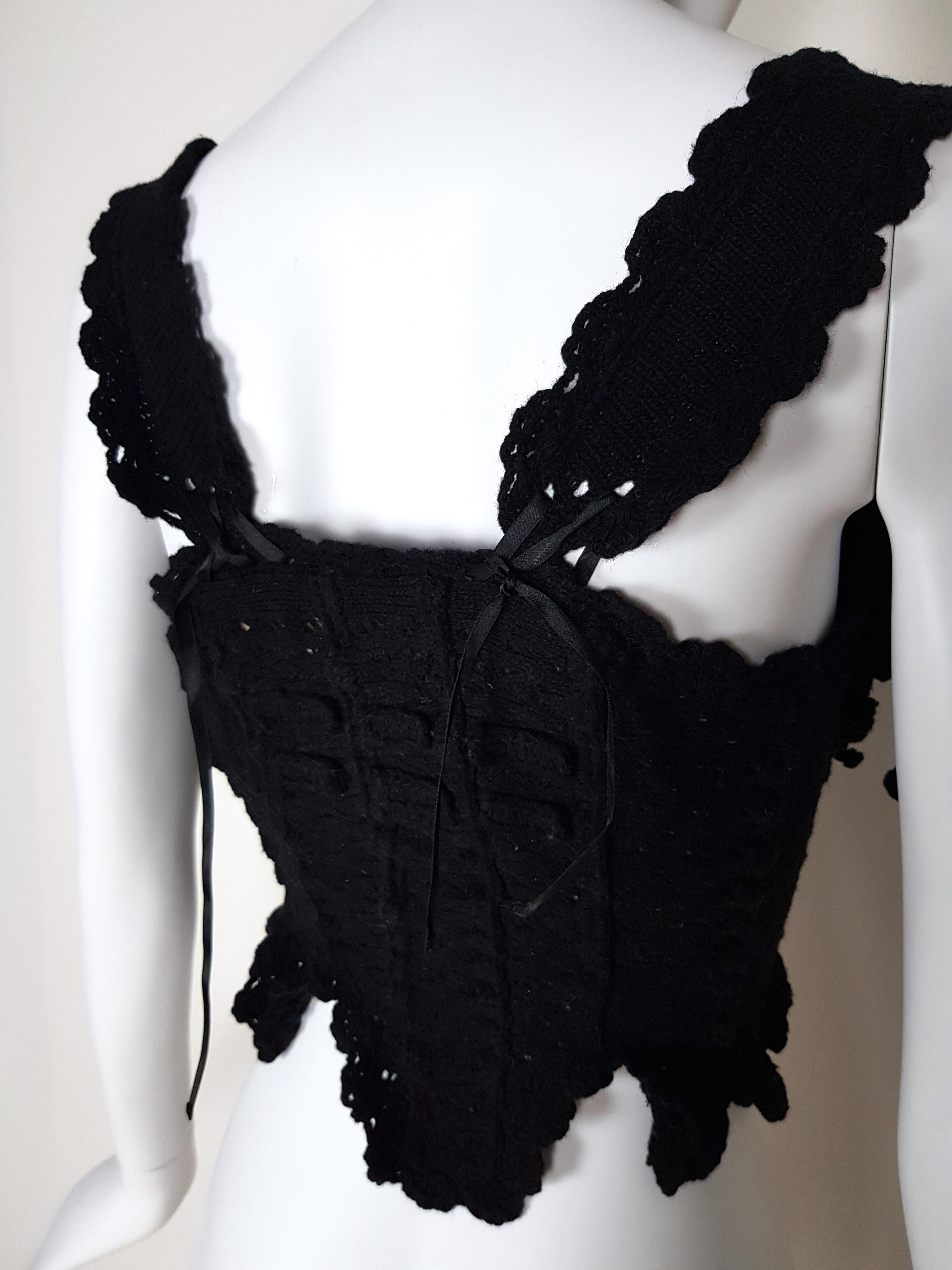 TAO comme des Garcons wool knitted victorian Corset, c. 2006 1