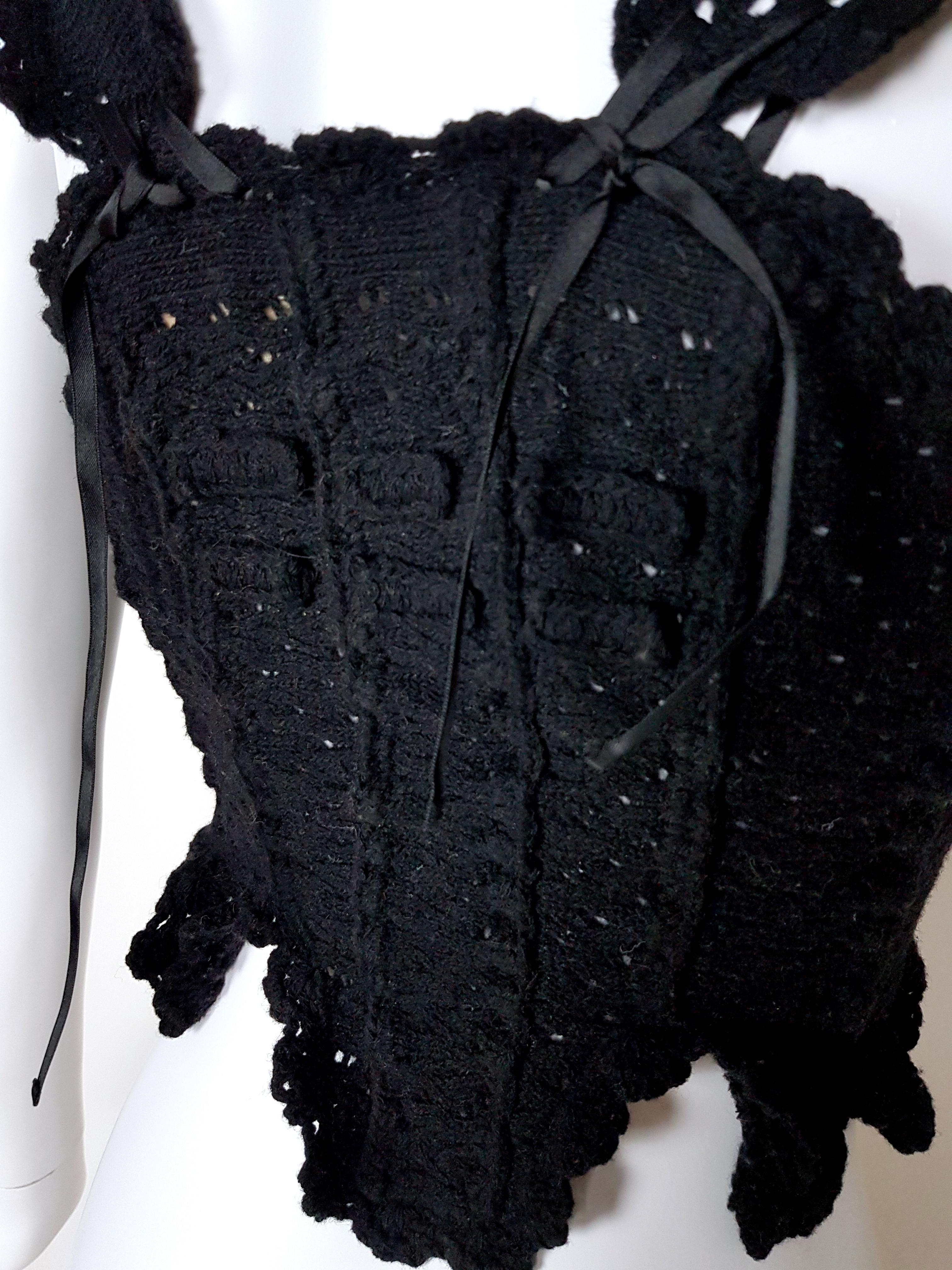 TAO comme des Garcons wool knitted victorian Corset, c. 2006 2