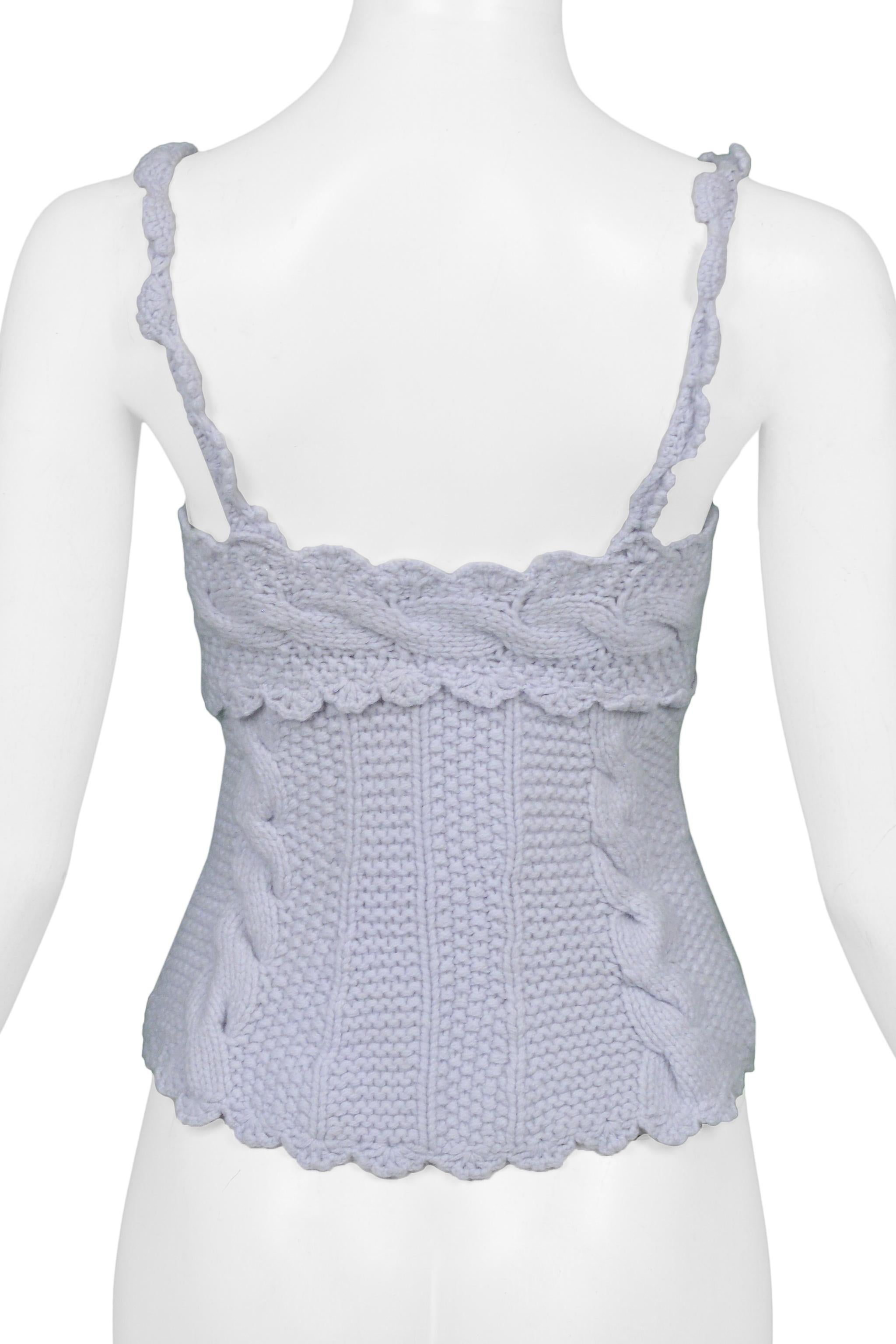 Women's Tao For Comme Des Garcons Blue Knitted Corset Top 2005 For Sale