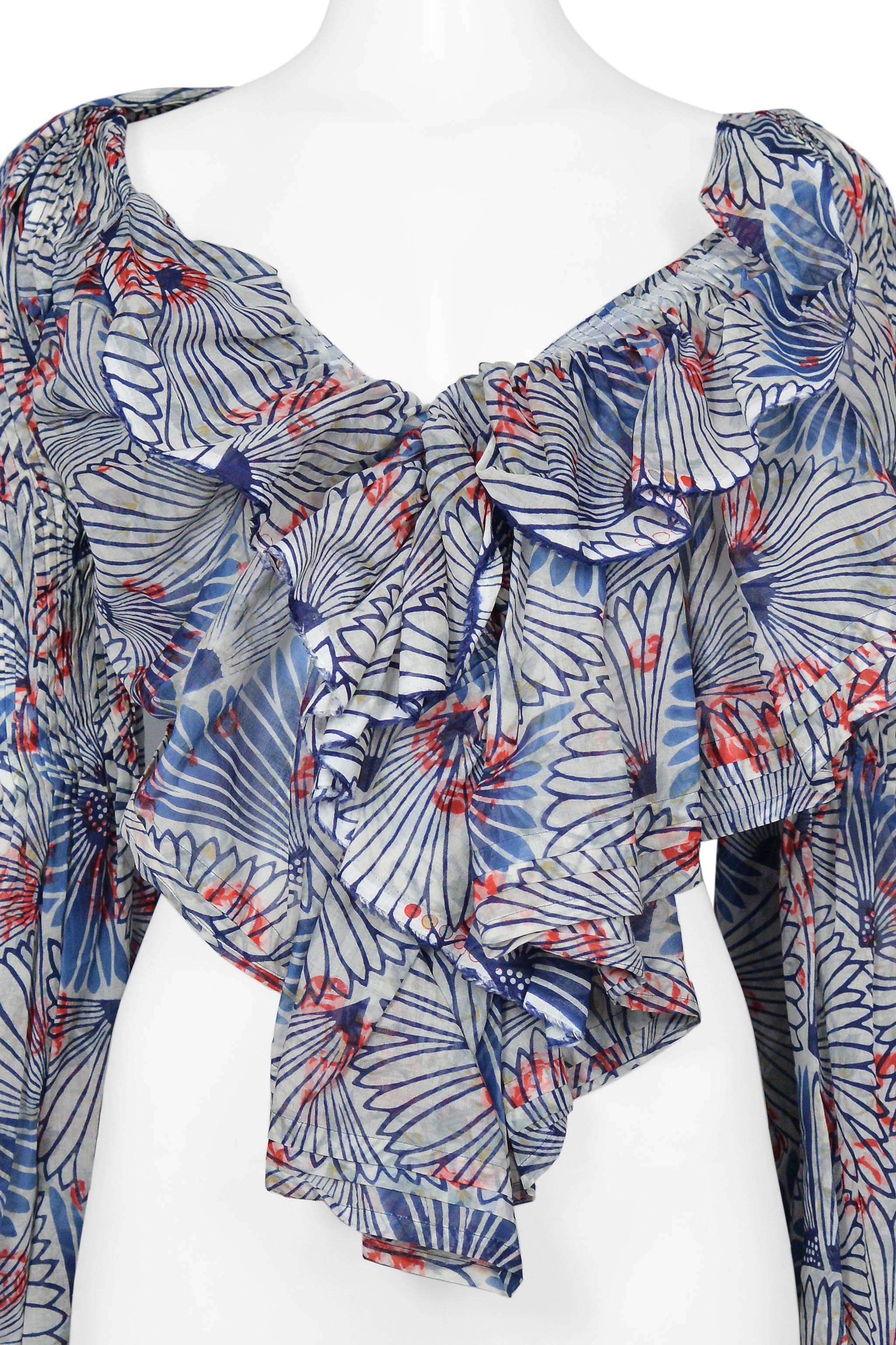 De las mujeres Tao Para Comme Des Garcons Top azul estampado sin espalda 2008 en venta