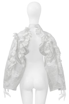 Tao For Comme Des Garçons White Bolero With Ruffles