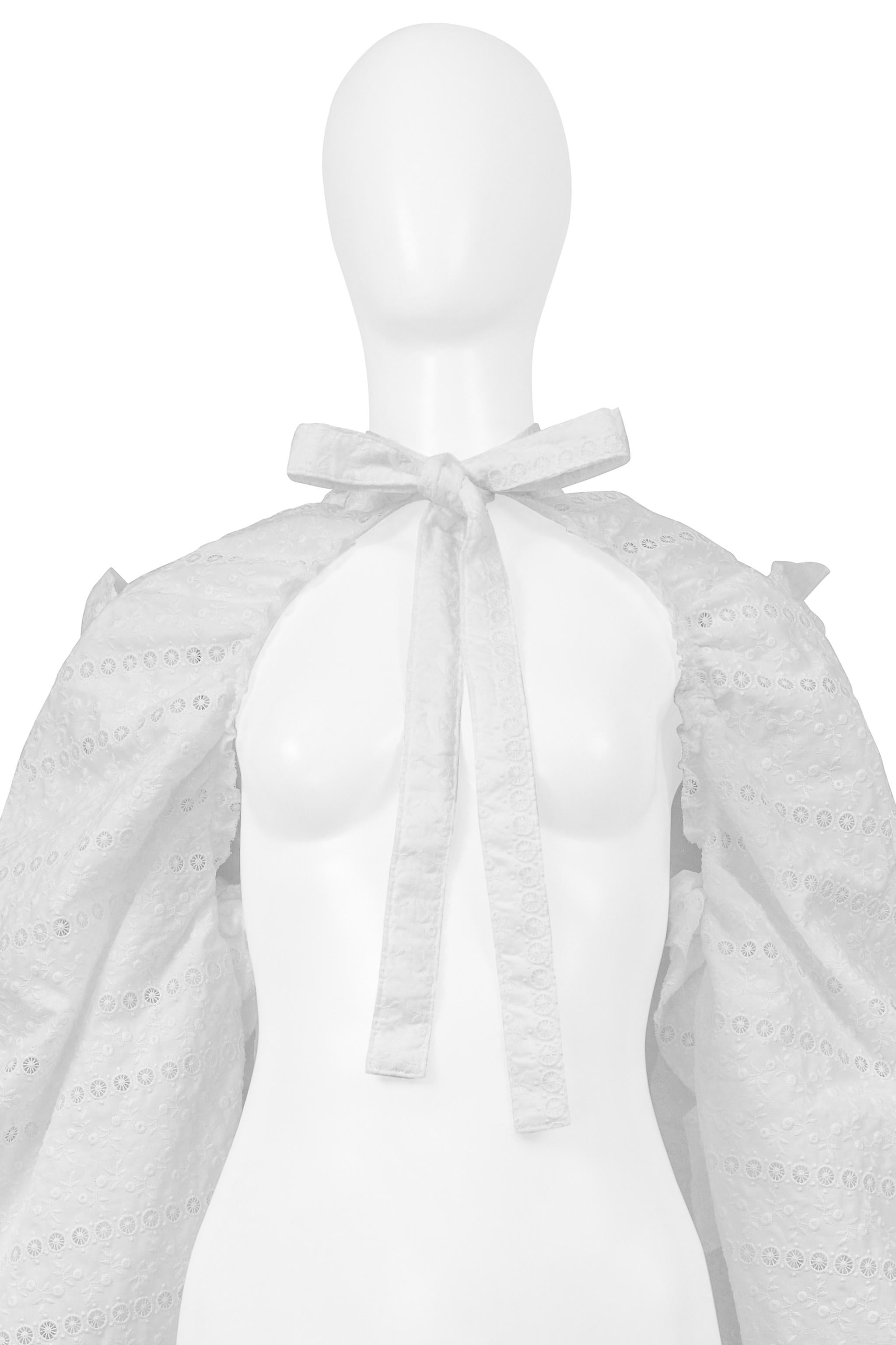 Gray Tao For Comme Des Garçons White Bolero With Ruffles For Sale