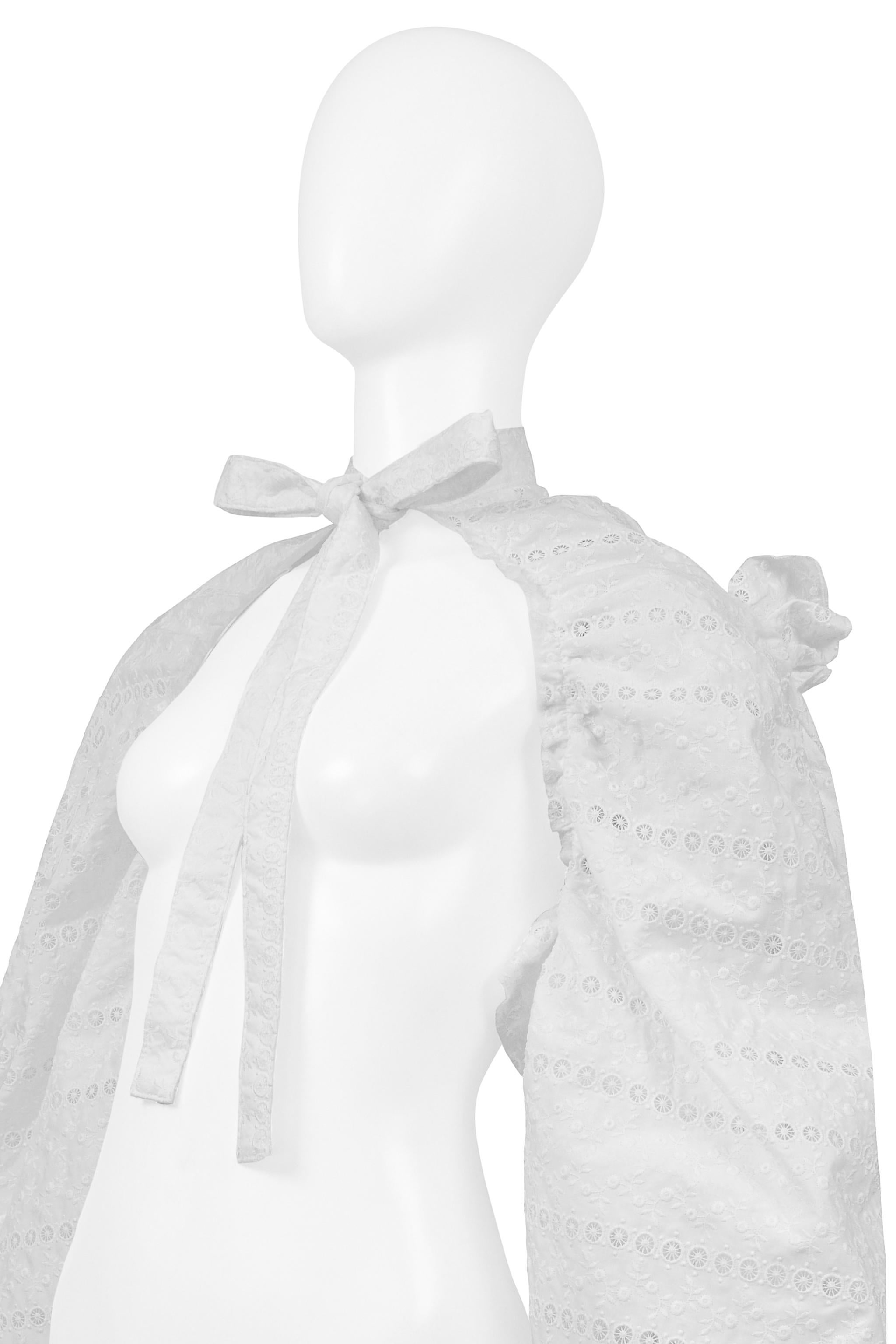Women's Tao For Comme Des Garçons White Bolero With Ruffles For Sale