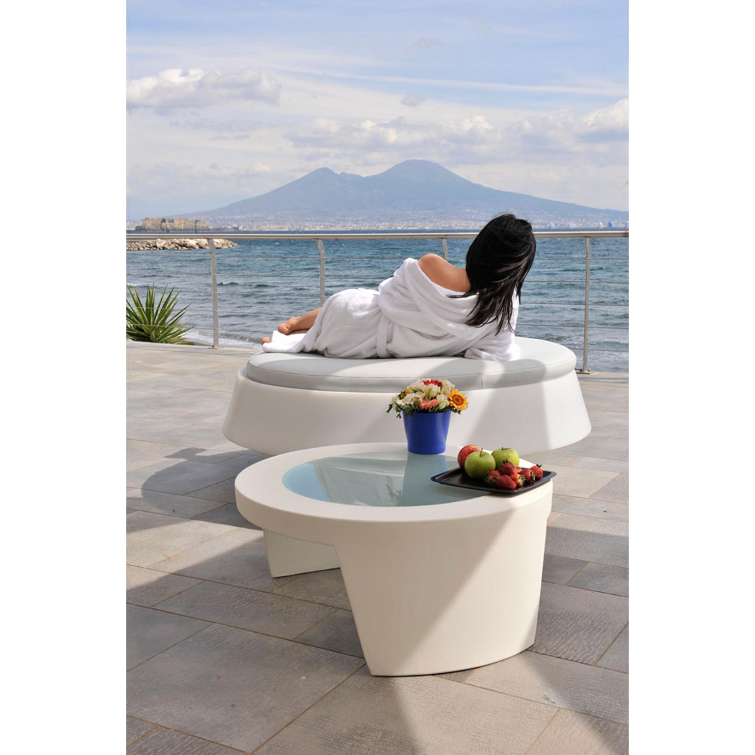 Postmoderne Table basse Tao blanc laiteux de Guglielmo Berchicci en vente