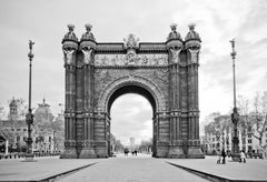 Arc de Triomf (Barcelona) – 21. Jahrhundert, Landschaftsfotografie, Schwarz-Weiß