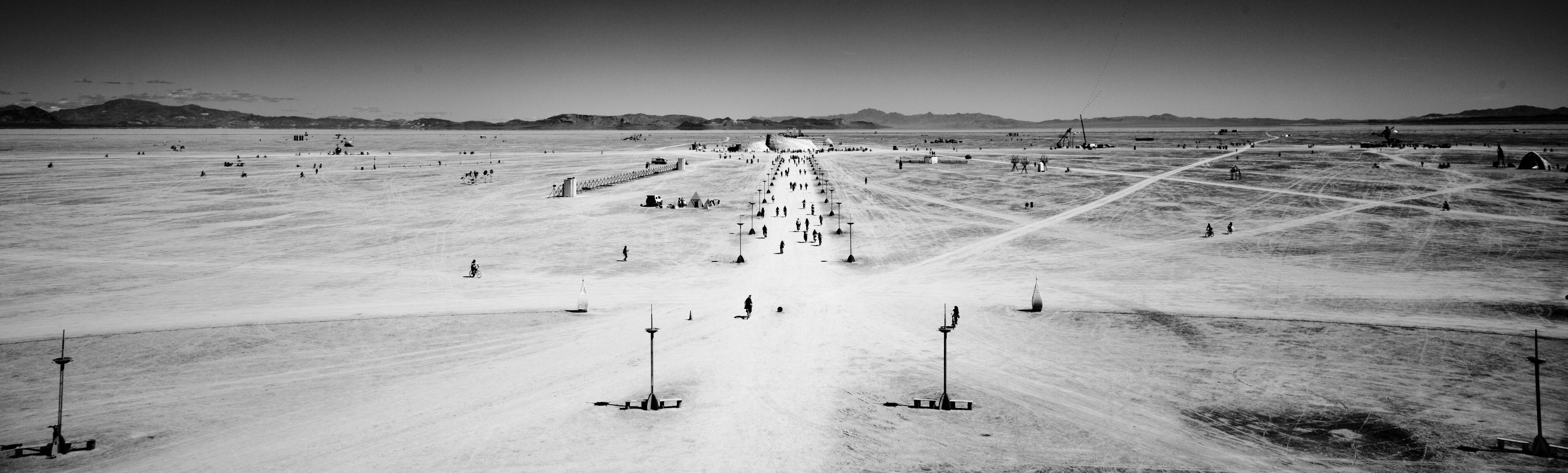 Tao Ruspoli Landscape Photograph - Vanishing Point (Burning Man)