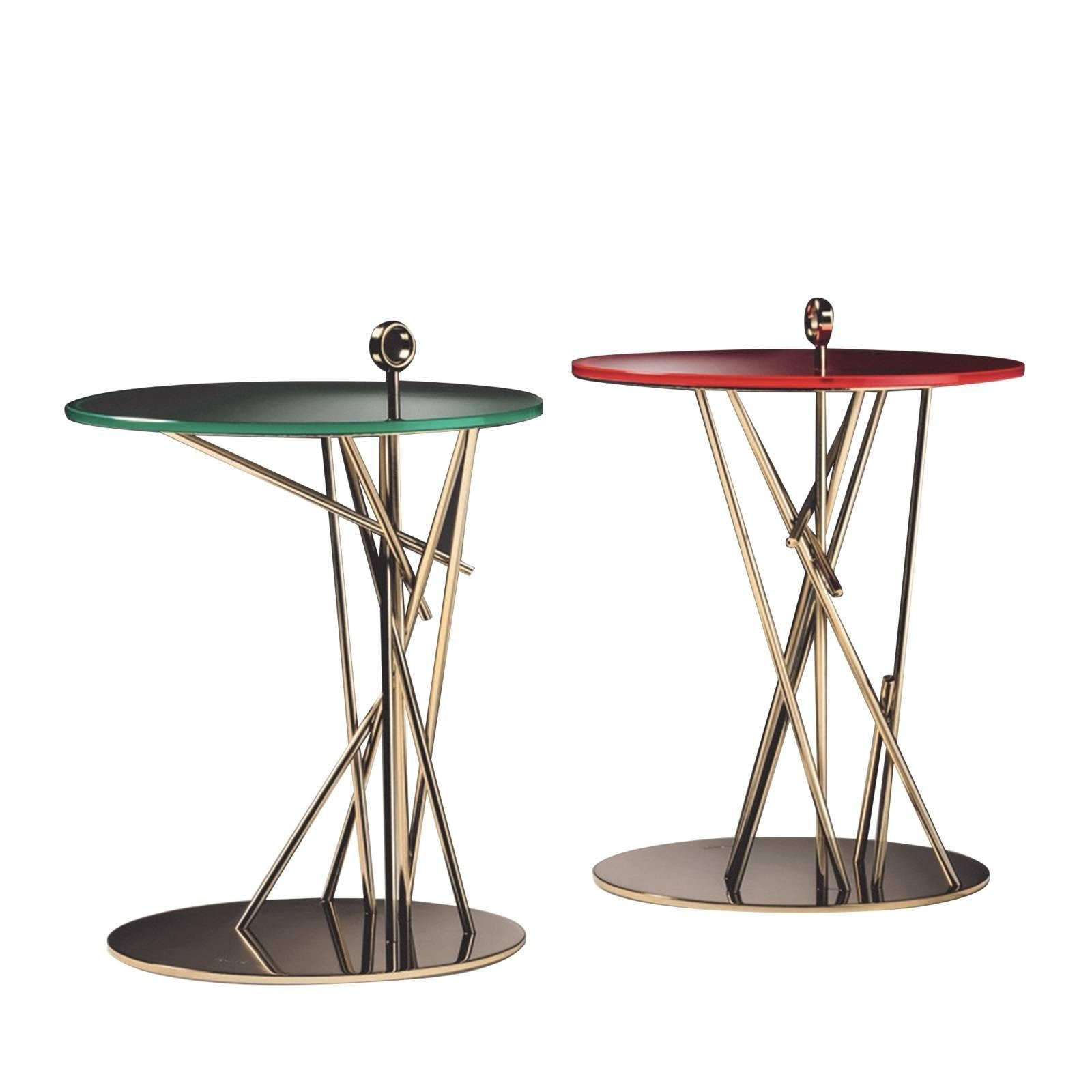 Inspired by Tao, the essence behind the natural world that keeps the universe balanced and ordered, this table is a highly decorative piece that will bring contemporary flair to any living space in the home. The striking body is composed of